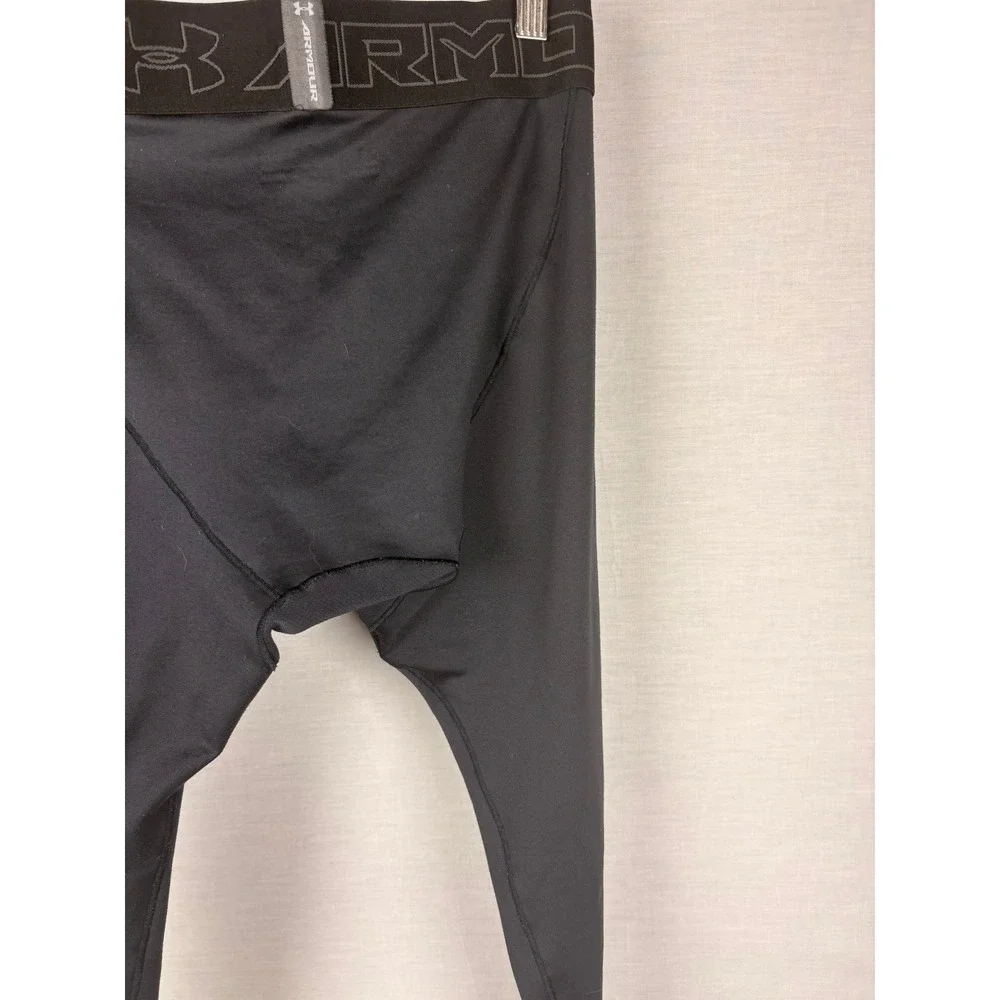 Under Armour Boys ColdGear Compression Leggings Black Tights Large‎